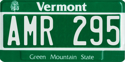 VT license plate AMR295