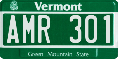 VT license plate AMR301