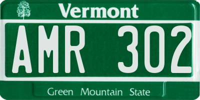 VT license plate AMR302