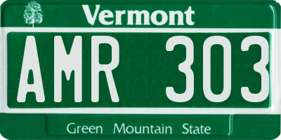 VT license plate AMR303