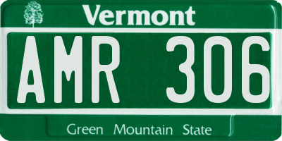 VT license plate AMR306