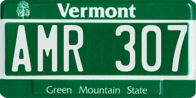 VT license plate AMR307