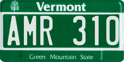 VT license plate AMR310