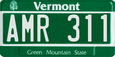 VT license plate AMR311