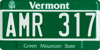 VT license plate AMR317