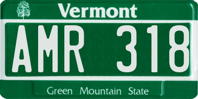VT license plate AMR318