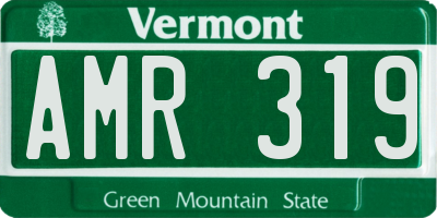 VT license plate AMR319
