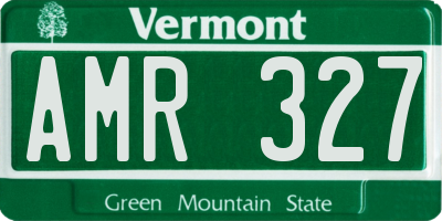 VT license plate AMR327
