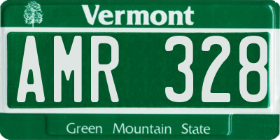 VT license plate AMR328