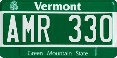 VT license plate AMR330