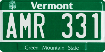 VT license plate AMR331