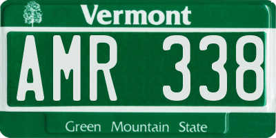 VT license plate AMR338