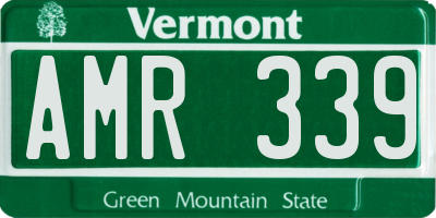 VT license plate AMR339