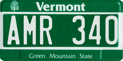 VT license plate AMR340