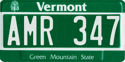 VT license plate AMR347