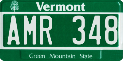 VT license plate AMR348