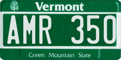 VT license plate AMR350