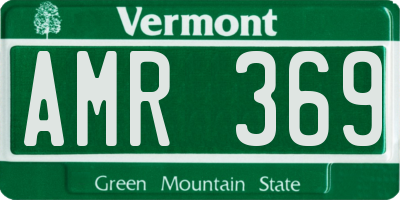 VT license plate AMR369