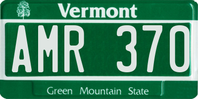VT license plate AMR370
