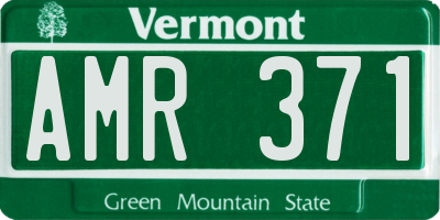 VT license plate AMR371