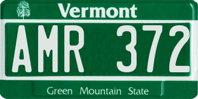 VT license plate AMR372