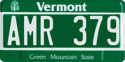 VT license plate AMR379