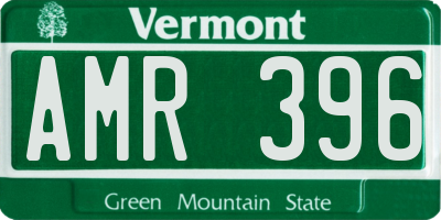 VT license plate AMR396