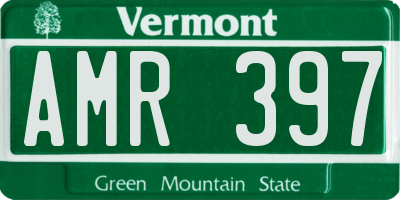 VT license plate AMR397