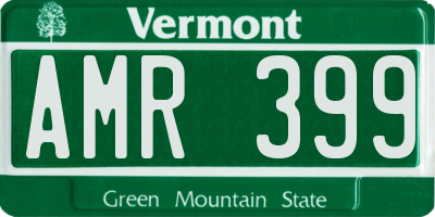VT license plate AMR399