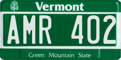 VT license plate AMR402