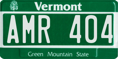 VT license plate AMR404
