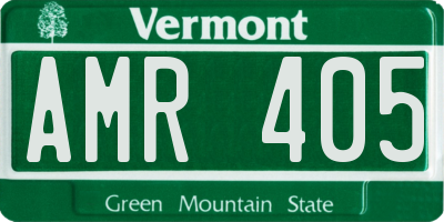 VT license plate AMR405