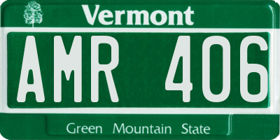 VT license plate AMR406