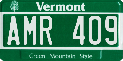 VT license plate AMR409