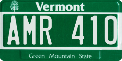 VT license plate AMR410