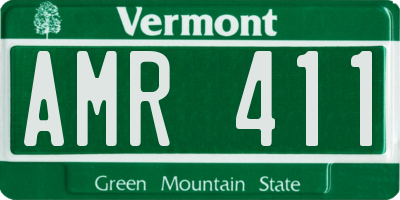 VT license plate AMR411