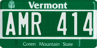 VT license plate AMR414