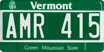 VT license plate AMR415