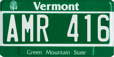VT license plate AMR416