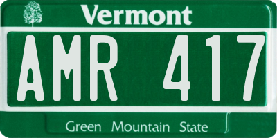 VT license plate AMR417