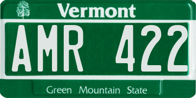 VT license plate AMR422