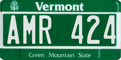 VT license plate AMR424