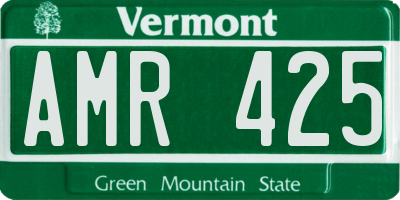 VT license plate AMR425