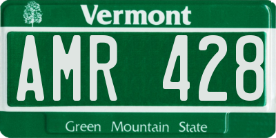VT license plate AMR428