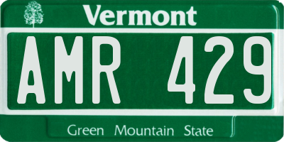 VT license plate AMR429