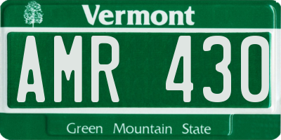 VT license plate AMR430