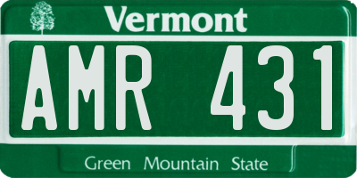 VT license plate AMR431