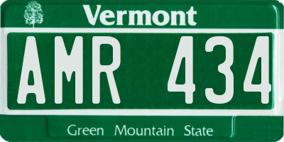 VT license plate AMR434
