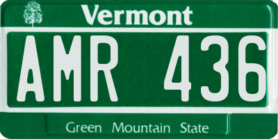 VT license plate AMR436