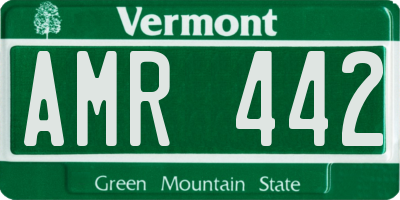 VT license plate AMR442